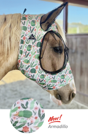 Comfort Fit Lycra Fly Mask w/ Forelock Opening | ARMADILLO Cob
