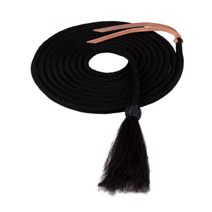 Weaver Nylon Mecate w/ Horsehair Tassel | Black