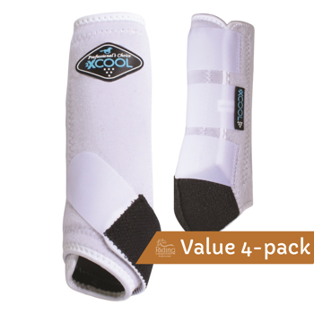 2XCool Sports Medicine Boots 4-pack | White Medium