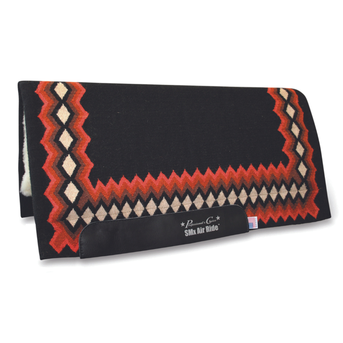 SMx Air Ride Western Pad | Shilloh Black/Orange 3/4" x 34" x 36"