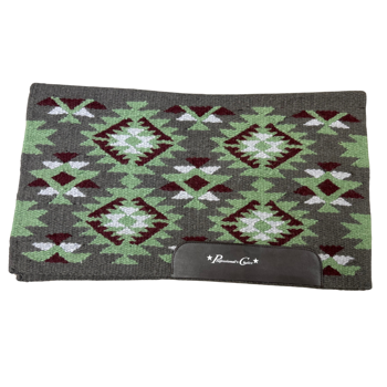 Brenham Navajo Blanket | Charcoal/Olive 33" x 38"