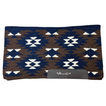 Brenham Navajo Blanket | Chocolate/Navy 33" x 38"
