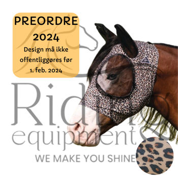 PREORDRE Comfort Fit Lycra Fly Mask w/ Forelock Opening | Cheetah Horse