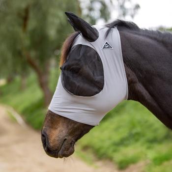 Comfort Fit Lycra Fly Mask w/ Forelock Opening | Charcoal Full