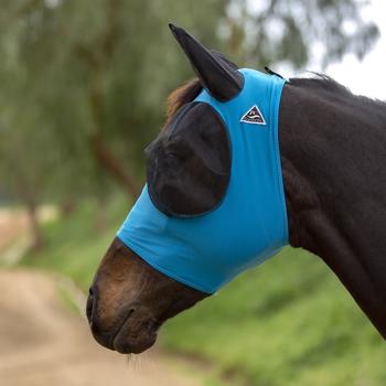 Comfort Fit Lycra Fly Mask w/ Forelock Opening | Pacific Blue Full