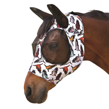 Comfort Fit Lycra Fly Mask w/ Forelock Opening | Steerhead Pony