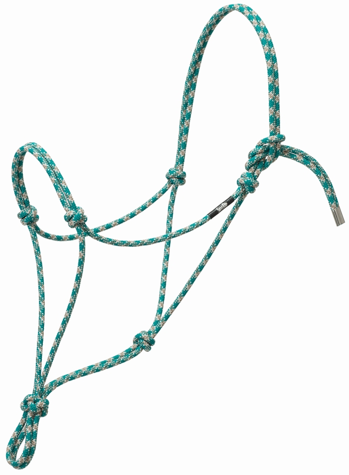 Silvertip No. 95 Rope Halter | Turquoise/Brown/Tan | Average