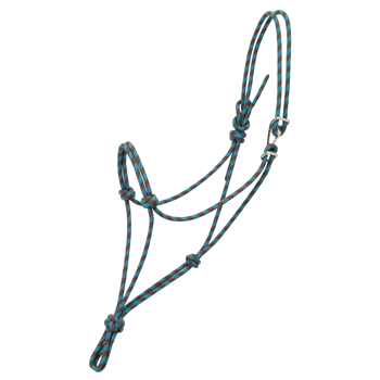 Weaver Silvertip No. 95 Rope Halter w/ Clip | Brown/Turquoise | Average