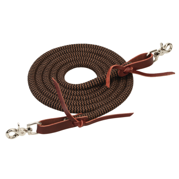 Ecoluxe Bamboo Round Trail Rein | Brown/Black