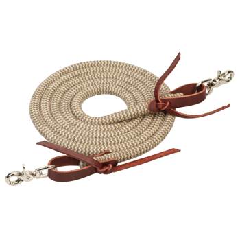 Ecoluxe Bamboo Round Trail Rein | Charcoal/Tan