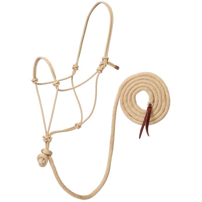 ECOLUXE Rope Halter w/ Lead | Tan