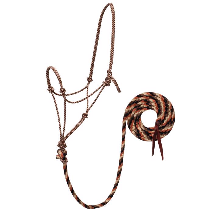 ECOLUXE Rope Halter w. Lead | Cinnamon/Black/Brown/Tan