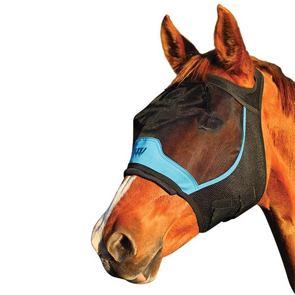 UV Fly Mask without Ears | Black Turquoise