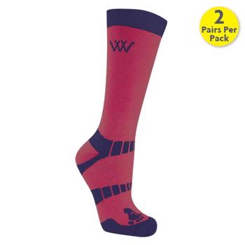Woof Wear | Short Bamboo Waffle Socks | Shiraz/Navy