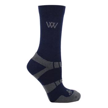 Woof Wear | 2-Pack Short Bamboo Waffle Sock | Navy/Grey
