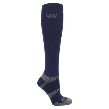 Woof Wear | 2-Pack Long Bamboo Waffle Sock | Navy/Grey