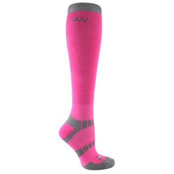 Woof Wear | 2-Pack Long Bamboo Waffle Sock | Pink/Navy