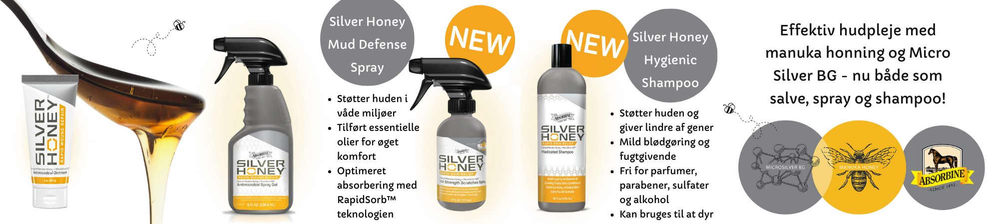NYHED Silver Honey Shampoo og Mud Defance Spray